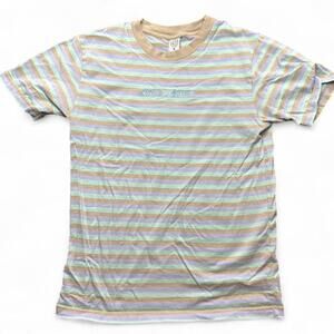 Odd Future M Striped Embroidered Donut Logo T-Shirt